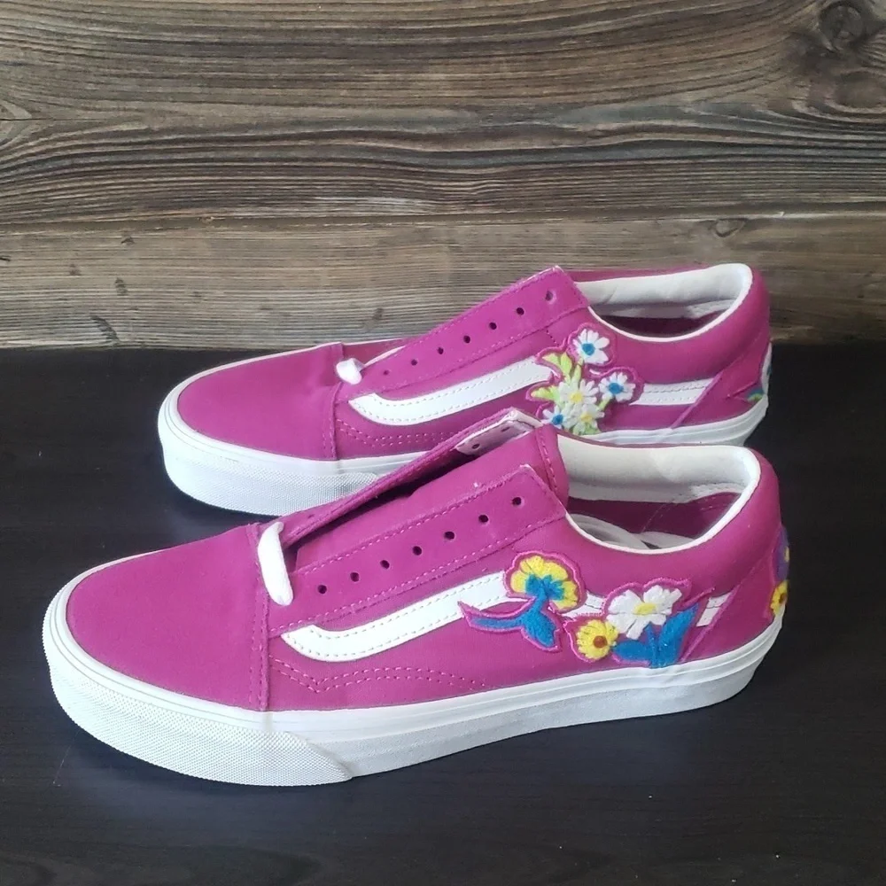 New Vans Old Skool Womens Shoes Size 6.5 Floral Pink‎ Girly Summer Skater Indie